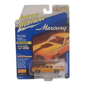 Die Cast Johnny Lightning 1970 Mercury Cougar Eliminator 1:64 Scale Classic Gold